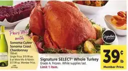 Safeway Signature SELECT Whole Turkey offer