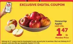 Safeway Honeycrisp Apples offer