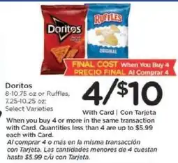Kroger Doritos or Ruffles offer