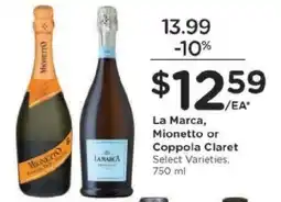 Kroger La Marca, Mionetto or Coppola Claret offer