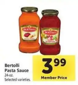 Safeway Bertolli Pasta Sauce offer