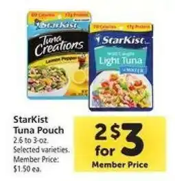 Safeway Starkist Tuna Pouch offer