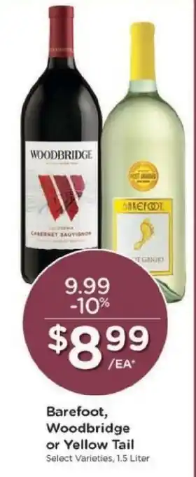 Kroger Barefoot, Woodbridge or Yellow Tail offer