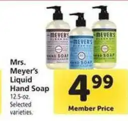 Safeway Mrs. Meyer's Liquid Hand Soap offer