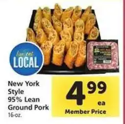 Safeway New York Style 95% Lean Ground Pork offer