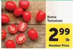 Safeway Roma Tomatoes offer