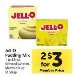 Safeway Jell-O Pudding Mix offer