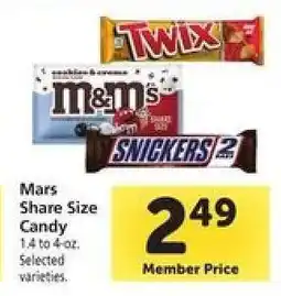 Safeway Mars Share Size Candy offer