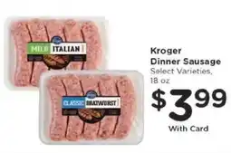 Kroger Kroger Dinner Sausage offer