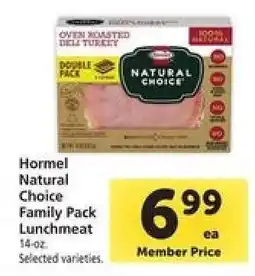 Safeway Hormel Natural Choice Family Pack Lunchmeat offer