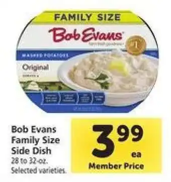 Safeway Bob Evans Family Size Side Dish offer