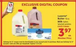 Safeway Lucerne Butter & Milk offer