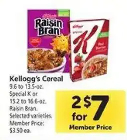 Safeway Kellogg's Cereal offer