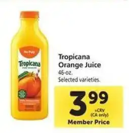Safeway Tropicana Orange Juice offer