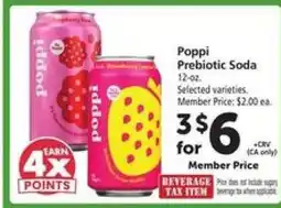 Safeway Poppi Prebiotic Soda offer