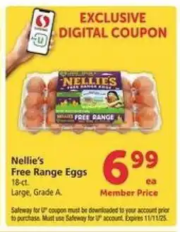 Safeway Nellie’s Free Range Eggs offer