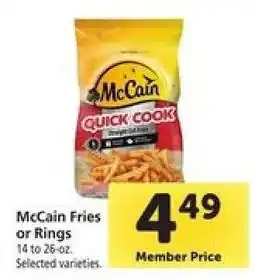 Safeway McCain Fries or Rings offer