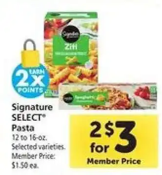 Safeway Signature Select Pasta offer