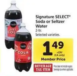 Safeway Signature SELECT Soda or Seltzer Water offer