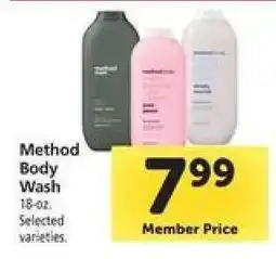 Safeway Method Body Wash offer