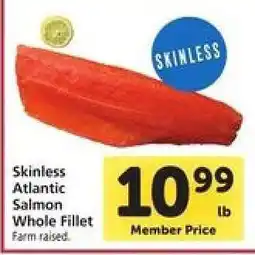 Safeway Skinless Atlantic Salmon Whole Fillet offer