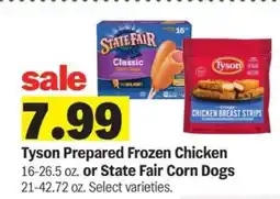 Meijer Tyson Prepared Frozen Chicken or State Fair Corn Dogs offer