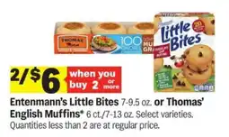 Meijer Entenmann's Little Bites or Thomas' English Muffins offer