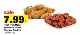Meijer Fresh from Meijer Boneless Chicken Wings or Tenders offer