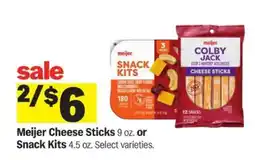 Meijer Meijer Cheese Sticks or Snack Kits offer