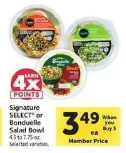 Safeway Signature SELECT or Bonduelle Salad Bowl offer