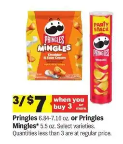 Meijer Pringles or Pringles Mingles offer