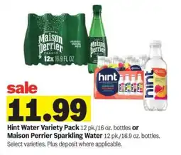 Meijer Hint Water Variety Pack or Maison Perrier Sparkling Water offer