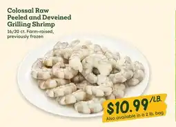 Sprouts Farmers Market Colossal Raw Peeled and Deveined Grilling Shrimp offer