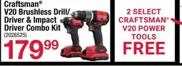 Ace Hardware Craftsman V20 Brushless Drill/Driver & Impact Driver offer