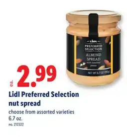 Lidl Lidl Preferred Selection nut spread offer