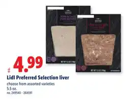 Lidl Lidl Preferred Selection liver offer