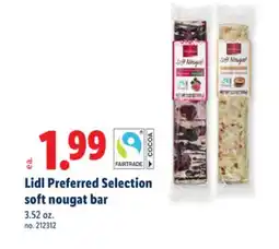 Lidl Lidl Preferred Selection soft nougat bar offer