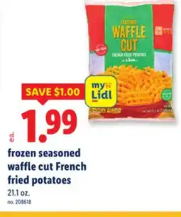 Lidl frozen seasoned waffle cut French fried potatoes offer