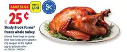 Lidl Shady Brook Farms frozen whole turkey offer