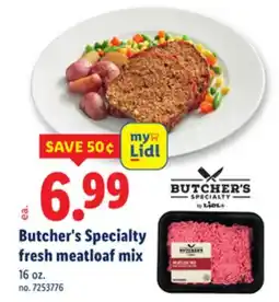 Lidl Butcher's Specialty fresh meatloaf mix offer
