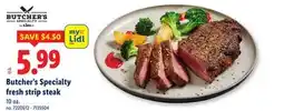 Lidl Butcher's Specialty fresh strip steak offer