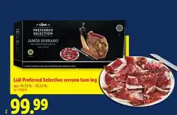 Lidl Lidl Preferred Selection serrano ham leg apx offer