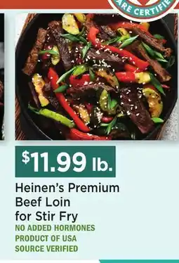 Heinen's Heinen's Premium Beef Loin for Stir Fry offer