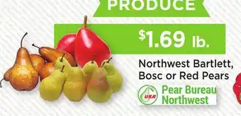 Heinen's Northwest Bartlett, Bosc or Red Pears offer