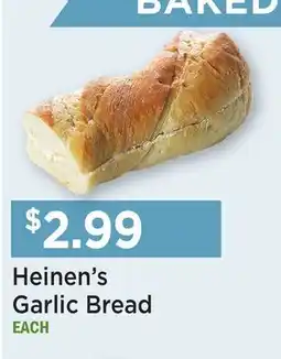 Heinen's Heinen's Garlic Bread offer