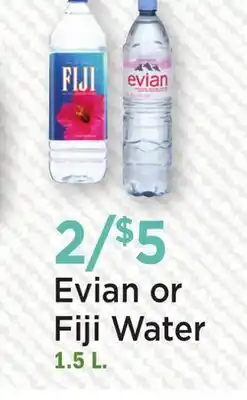 Heinen's Evian or Fiji Water offer