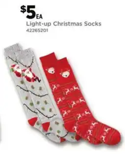 Dollar General Light-up Christmas Socks offer