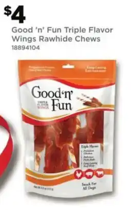 Dollar General Good 'n' Fun Triple Flavor Wings Rawhide Chews offer