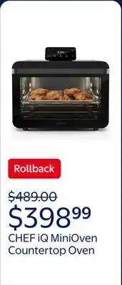 Walmart CHEF iQ MiniOven 25-Quart Countertop Oven with Touchscreen Controls - Black offer