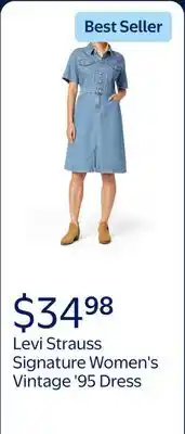 Walmart Levi Strauss Signature Women's and Women's Plus Vintage '95 Dress, Sizes XS-4X offer